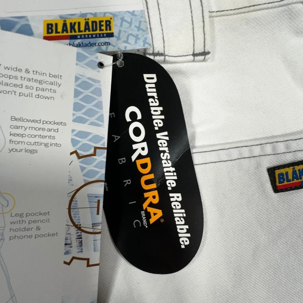 Blaklader Utility Cargo Work Pants Mens 34x30 (Fits 33x30) Double Knee Cordura